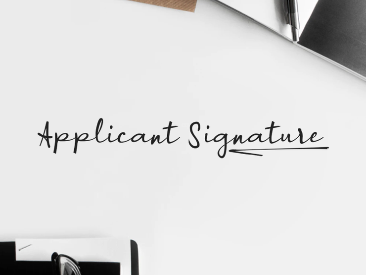 a Applicant Signature字体 1