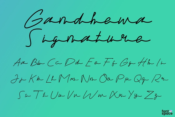 Gandhewa Signature字体 1