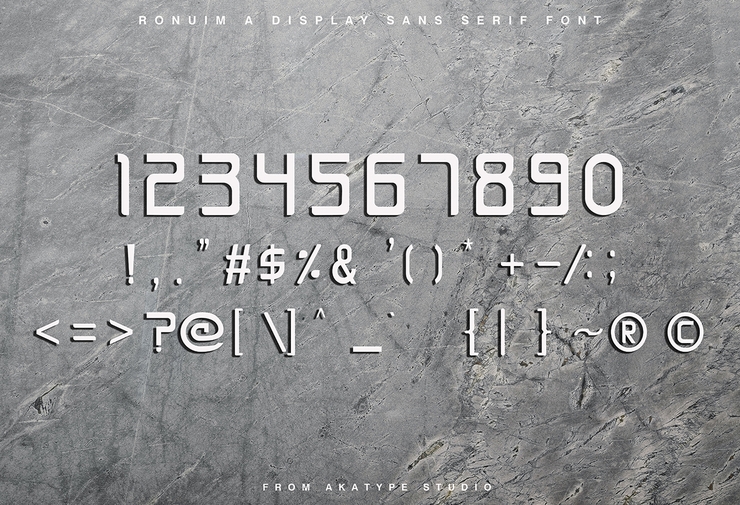 RONIUM字体 6