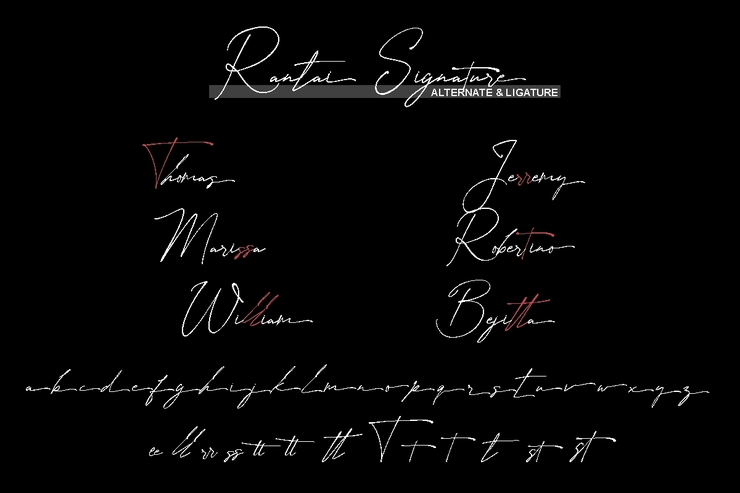 Rantai Signature字体 1