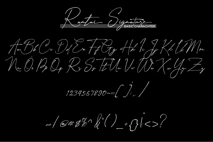 Rantai Signature字体 2