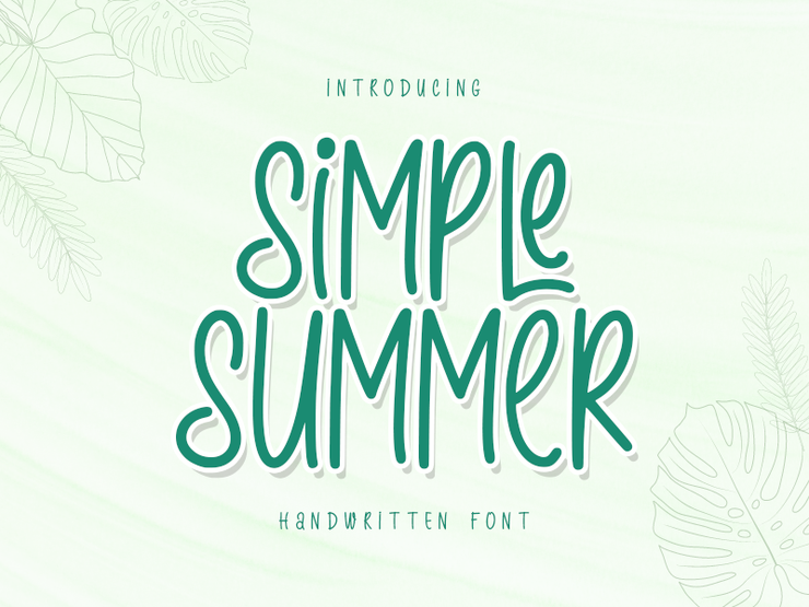 Simple Summer字体 7