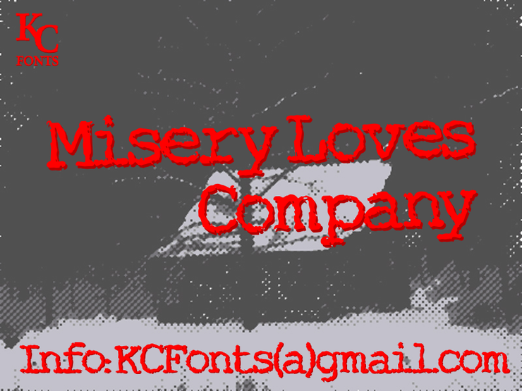 Misery Loves Company字体 1