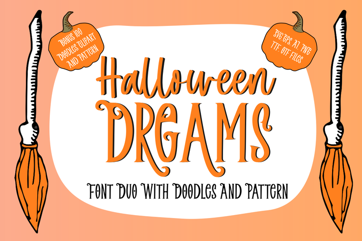 Halloween Dreams Doodles字体 1