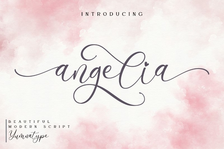 Angelia字体 4