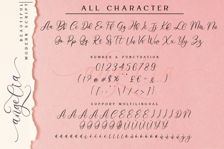 Angelia字体 5