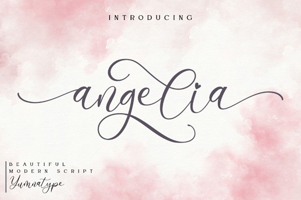 Angelia字体 6