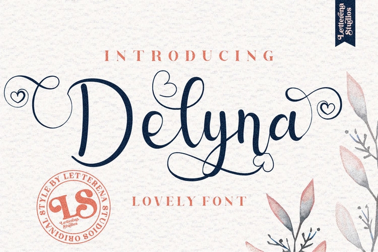 Delyna字体 4