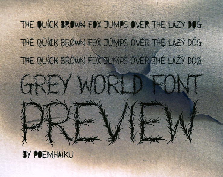 Grey World Demo字体 1