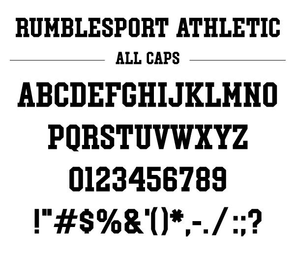 Rumblesport Athletic字体 2