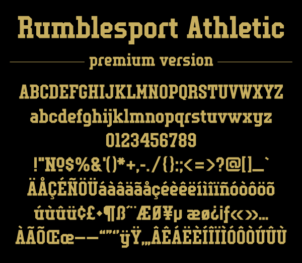 Rumblesport Athletic字体 3