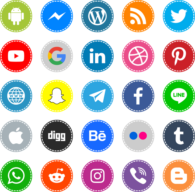 Icons Social Media 16字体 1