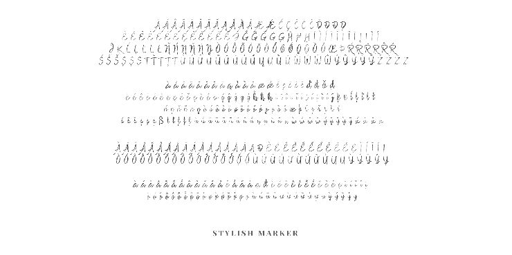 Stylish Marker字体 2