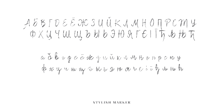 Stylish Marker字体 3