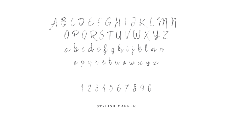 Stylish Marker字体 5