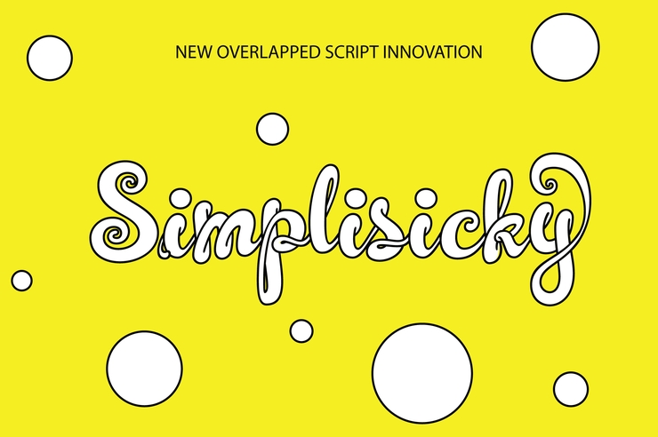 Simplisicky | 3D Layered Script字体 6