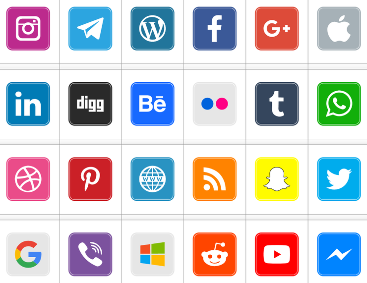 Icons Social Media 7字体 1