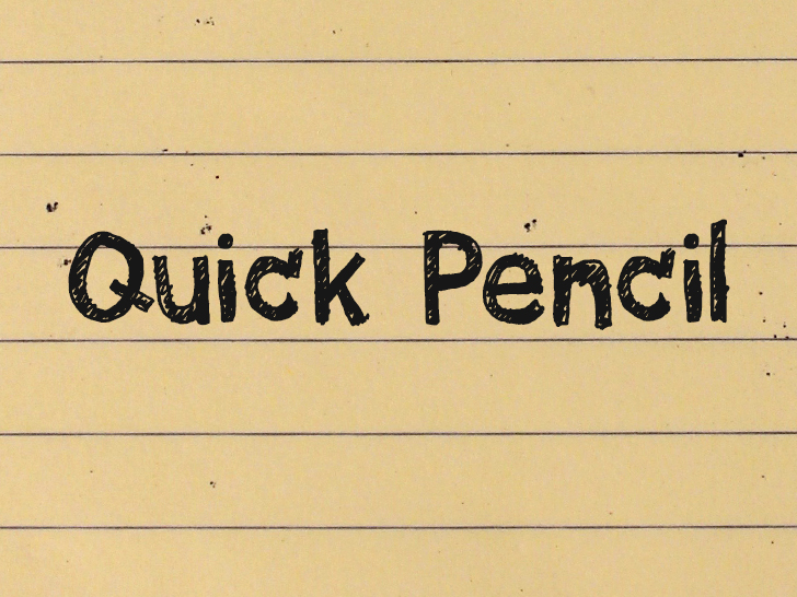 Quick Pencil字体 4