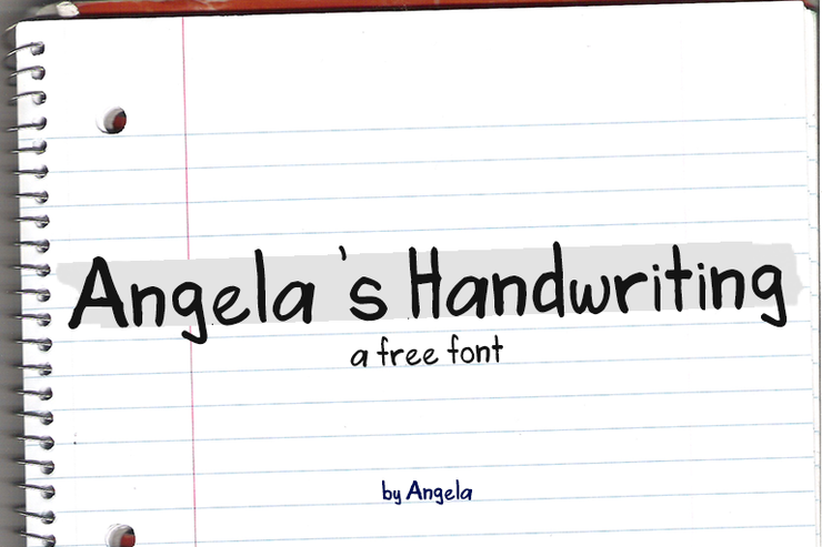 Angela's Handwriting字体 3
