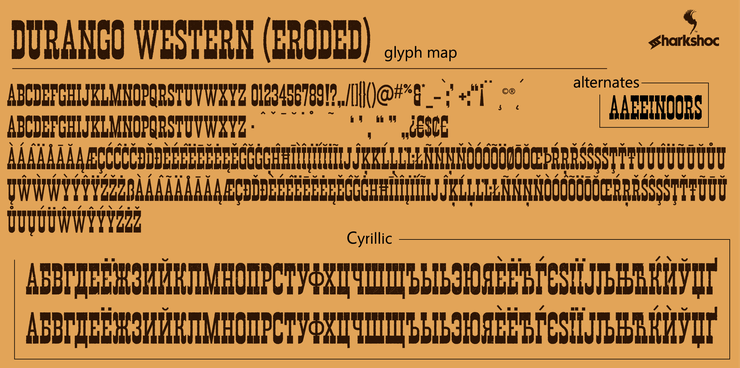 Durango Western Eroded字体 2