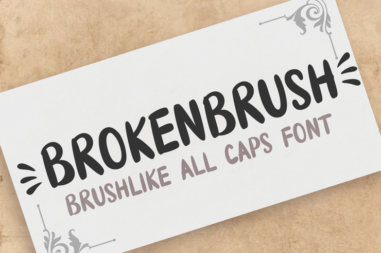 Brokenbrush字体 5