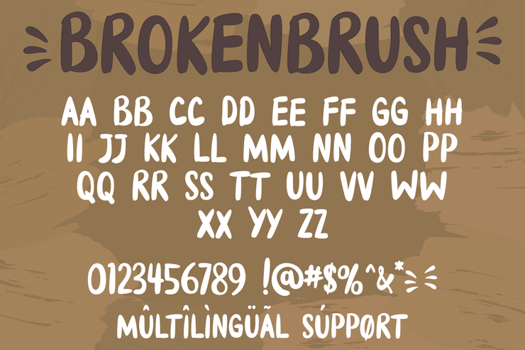 Brokenbrush字体 6