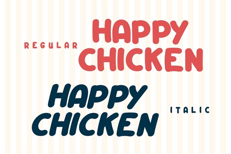 Happy Chicken字体 2