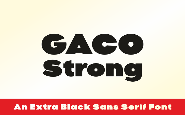 Gaco Strong字体 1