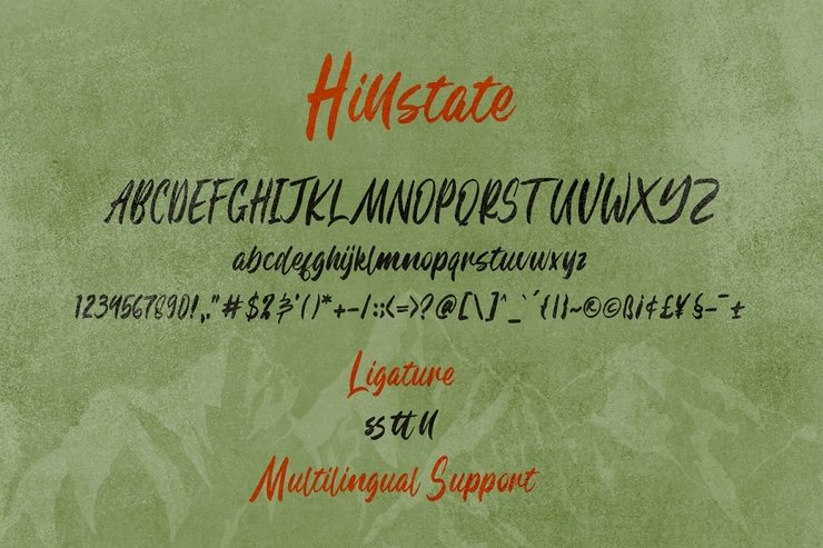 Hillstate字体 3