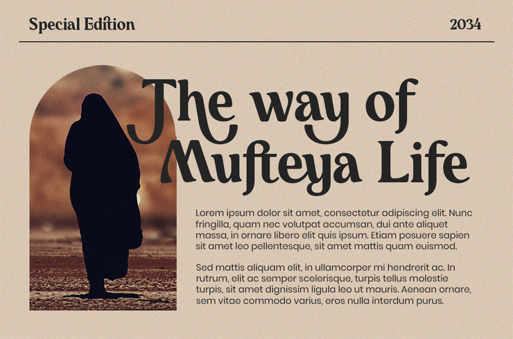 Mufteya字体 9