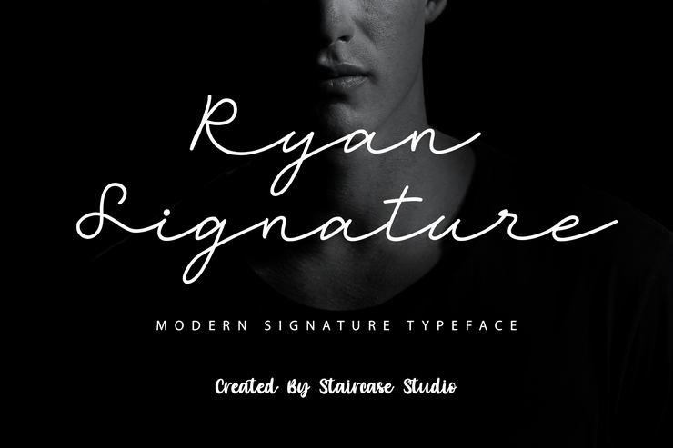 Ryan Signature字体 1