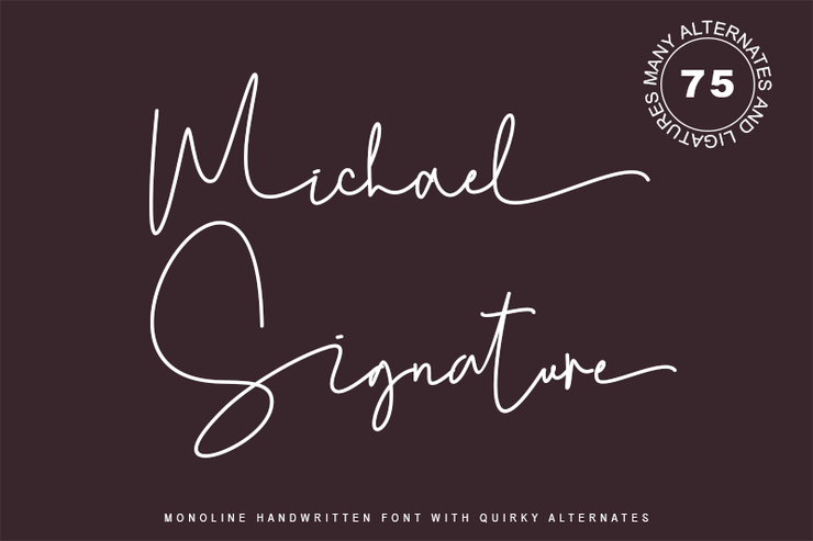 Michael Signature字体 2