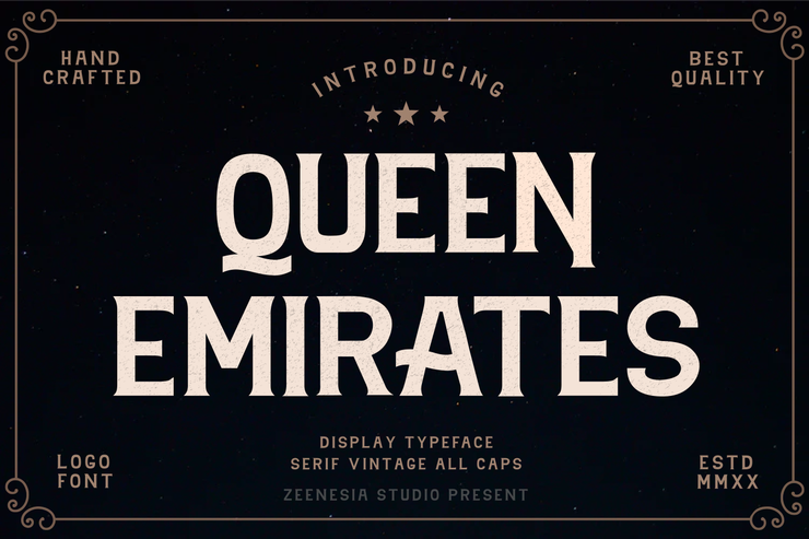 Queen Emirates字体 2