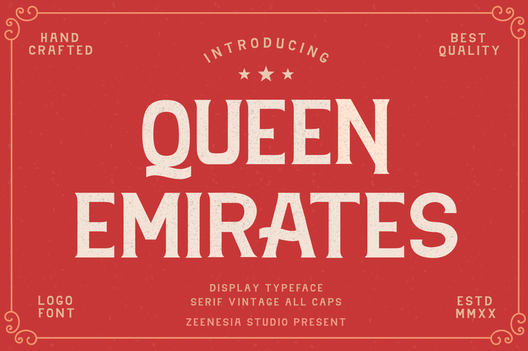 Queen Emirates字体 3