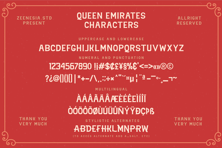 Queen Emirates字体 4