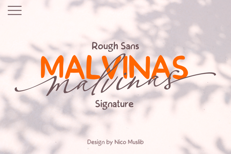 Malvinas Signature字体 4