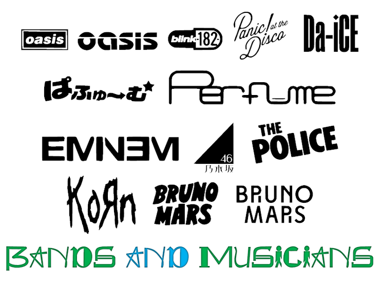 Bands and Musicians CHMC字体 1