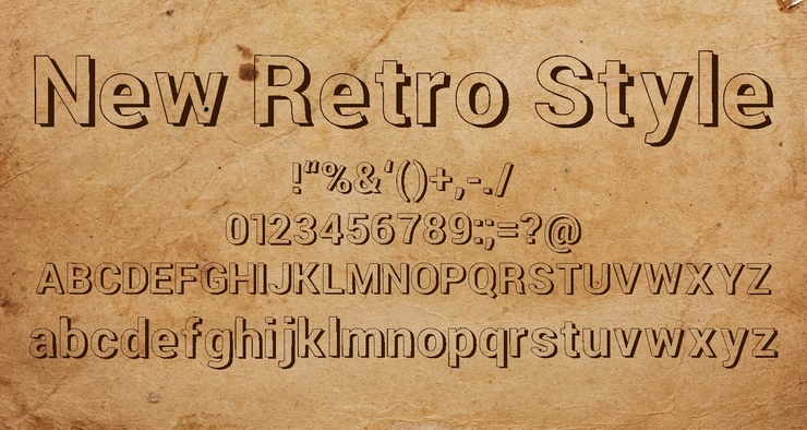New Retro Style 3d字体 1