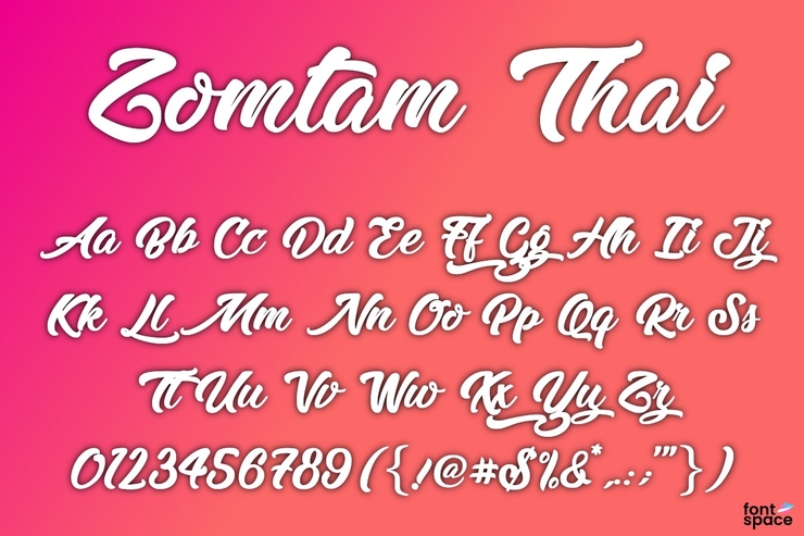 Zomtam Thai字体 2