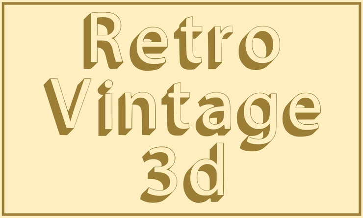 Retro Vintage 3d字体 1