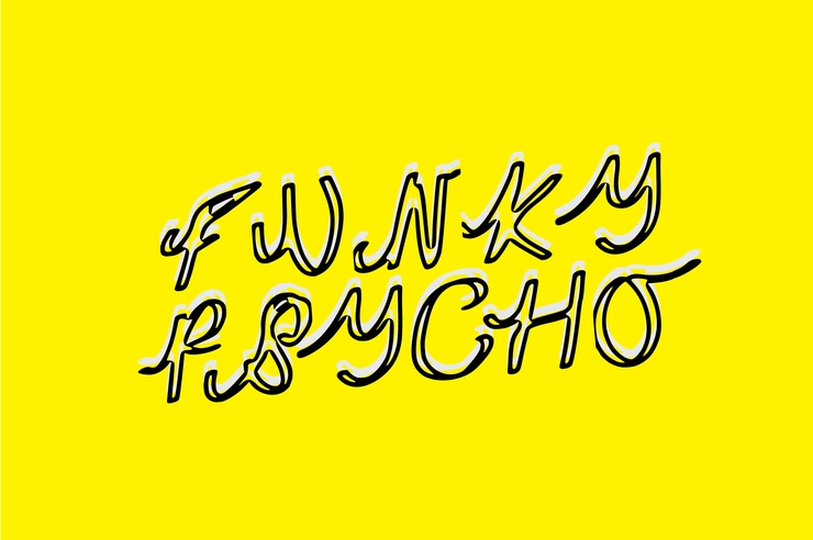 Funky Psycho字体 1