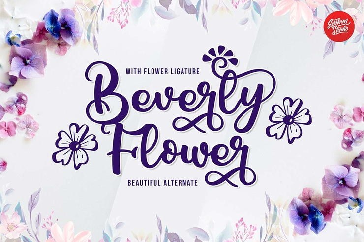 Beverly Flower字体 9