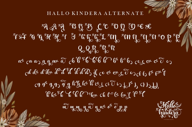 Hallo Kindera字体 3