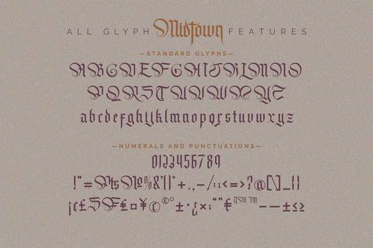 Midtown字体 5
