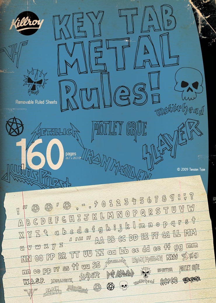 Key Tab Metal字体 1
