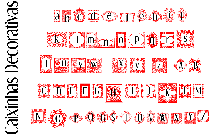 Caixinhas Decorativas字体 1
