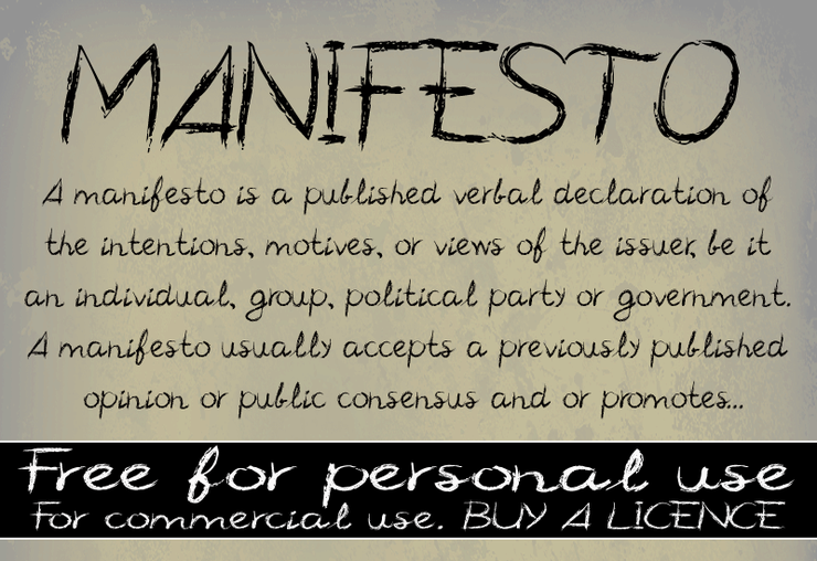 CF Manifesto字体 1