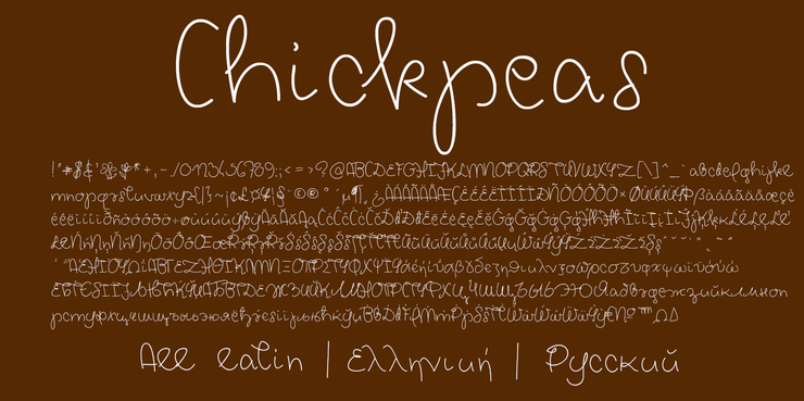 Chickpeas Demo字体 2
