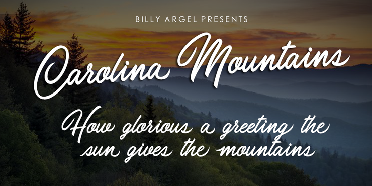 Carolina Mountains字体 1