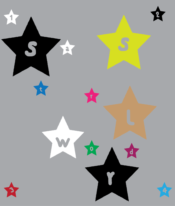 stars world字体 1